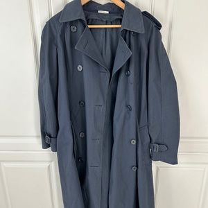 Blue Raincoat / Trenchcoat - Fits Size 14